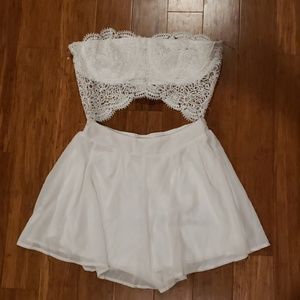 Strapless Cutout Romper